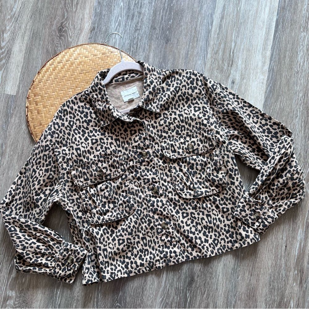 American eagle leopard print shacket boxy fit Women’s‎ Size L